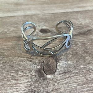 James Avery 925 Silver Open Leaf Cuff Bracelet